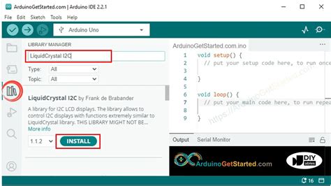 liquidcrystal_i2c by frank de brabander|Library: LiquidCrystal.